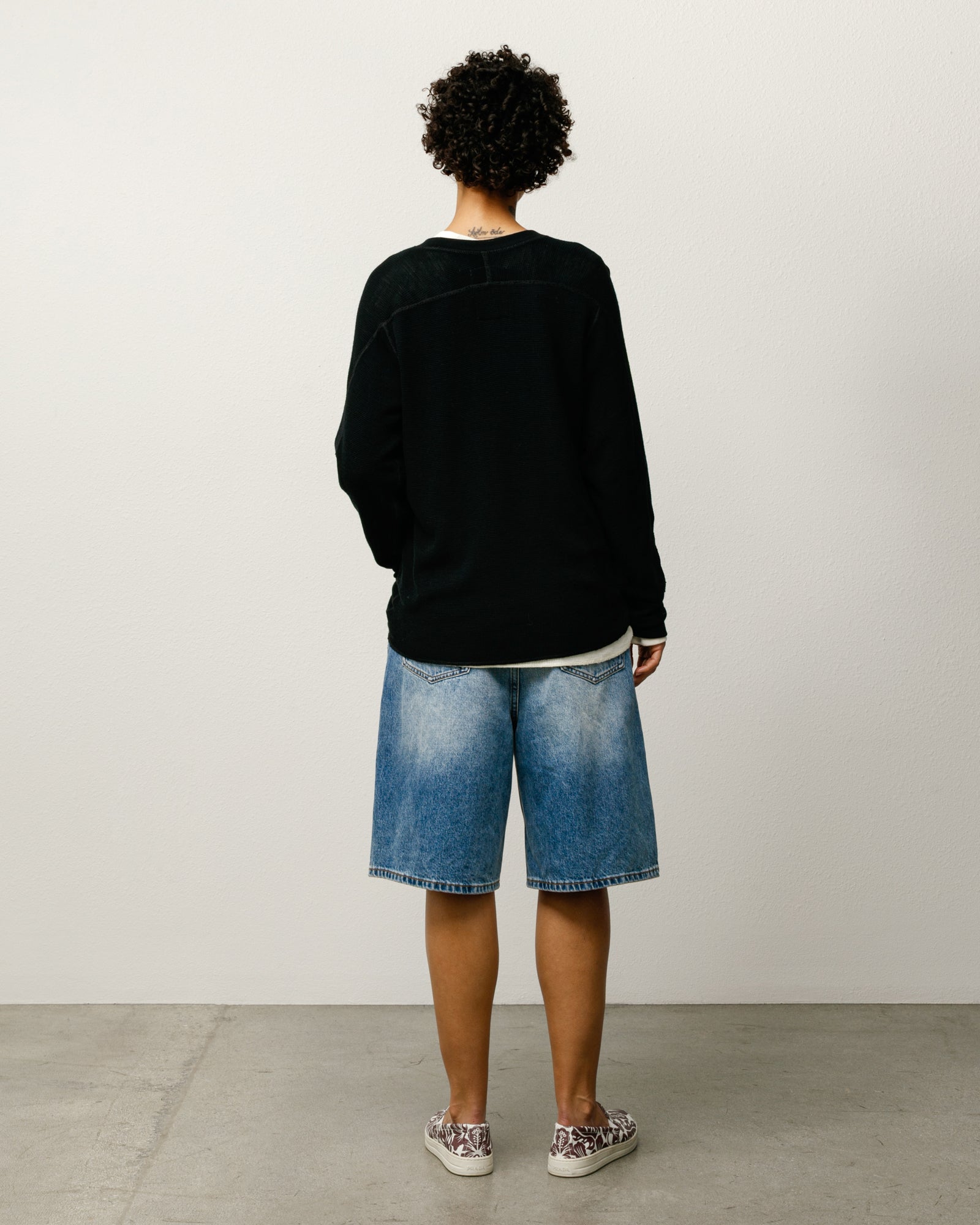 Big Ol Short Denim Mens Regular In Indigo Stone Wash
