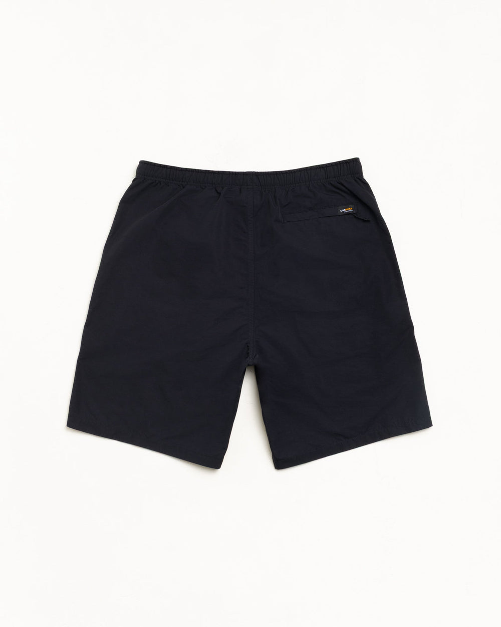 Transit Short unisex in black CORDURA nylon-cotton with elastic waist and rear zip pocket