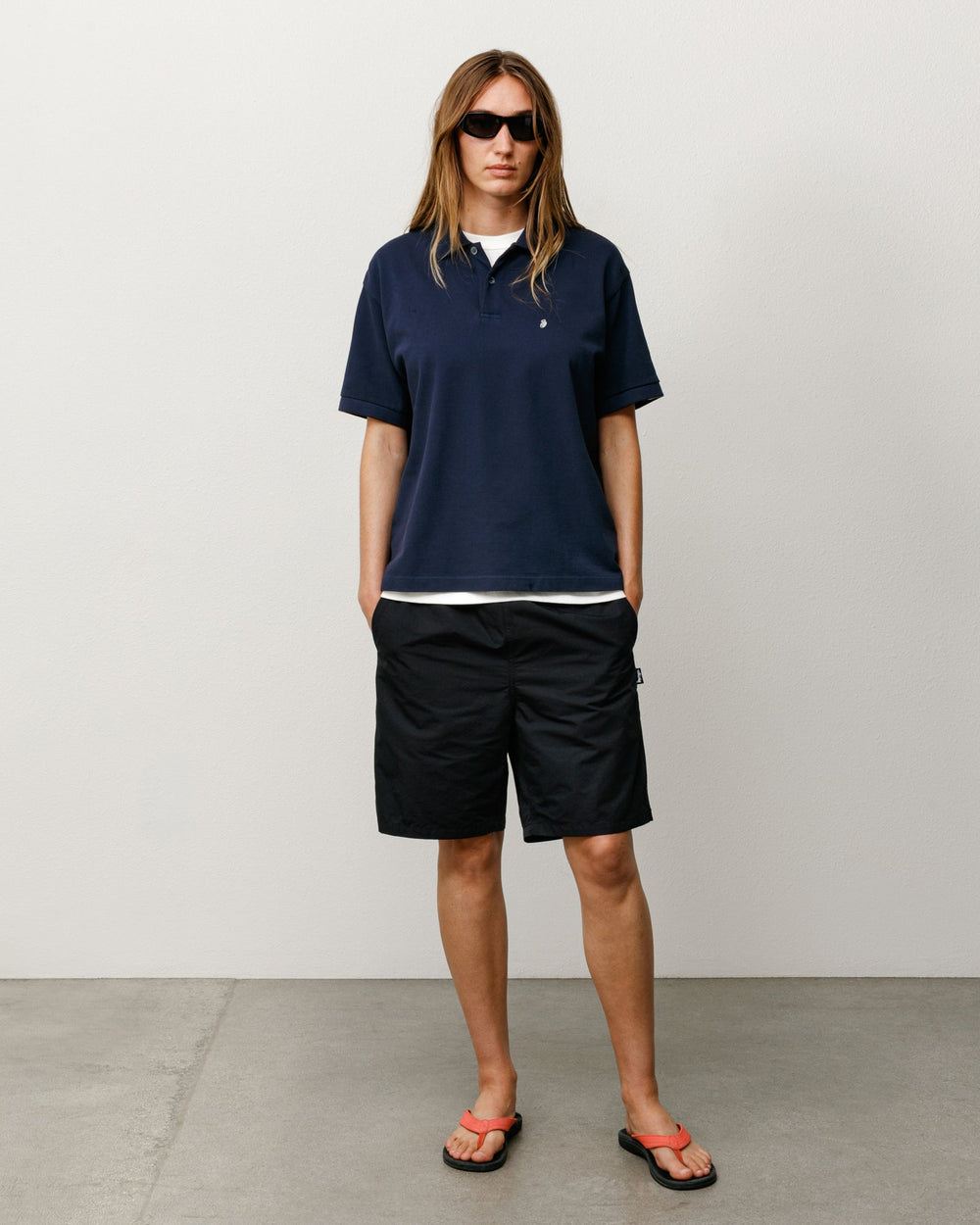 Stüssy Transit Short unisex in black CORDURA nylon, classic fit with elastic waist and pockets | product-card-slider