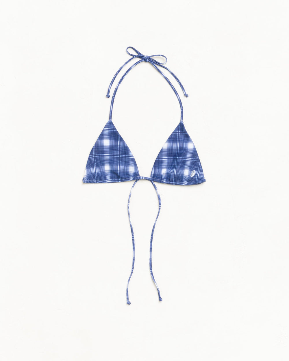 Triangle Bikini Top Womens Sleeveless In Navy Plaid | hero:main:collection:new-arrivals,shirts,tops-shirts,all,tees,outerwear,denim,knits,accessories,sunglasses,hoodies,sweats,mens-hoodies-sweatshirts,shorts,pants,bottoms,crew-sweats,zip-ups,swim,sweatpants,graphics,lazy-tees,mens-swim,womens-swim,swim,basic-9twenty,button-ups,jerseys,thermals,shorts,trunks,cargos,denim-jeans,bottoms,bags,belts,wearables,gear,footwear,button-ups,basic-tops,jerseys, | product-card-slider