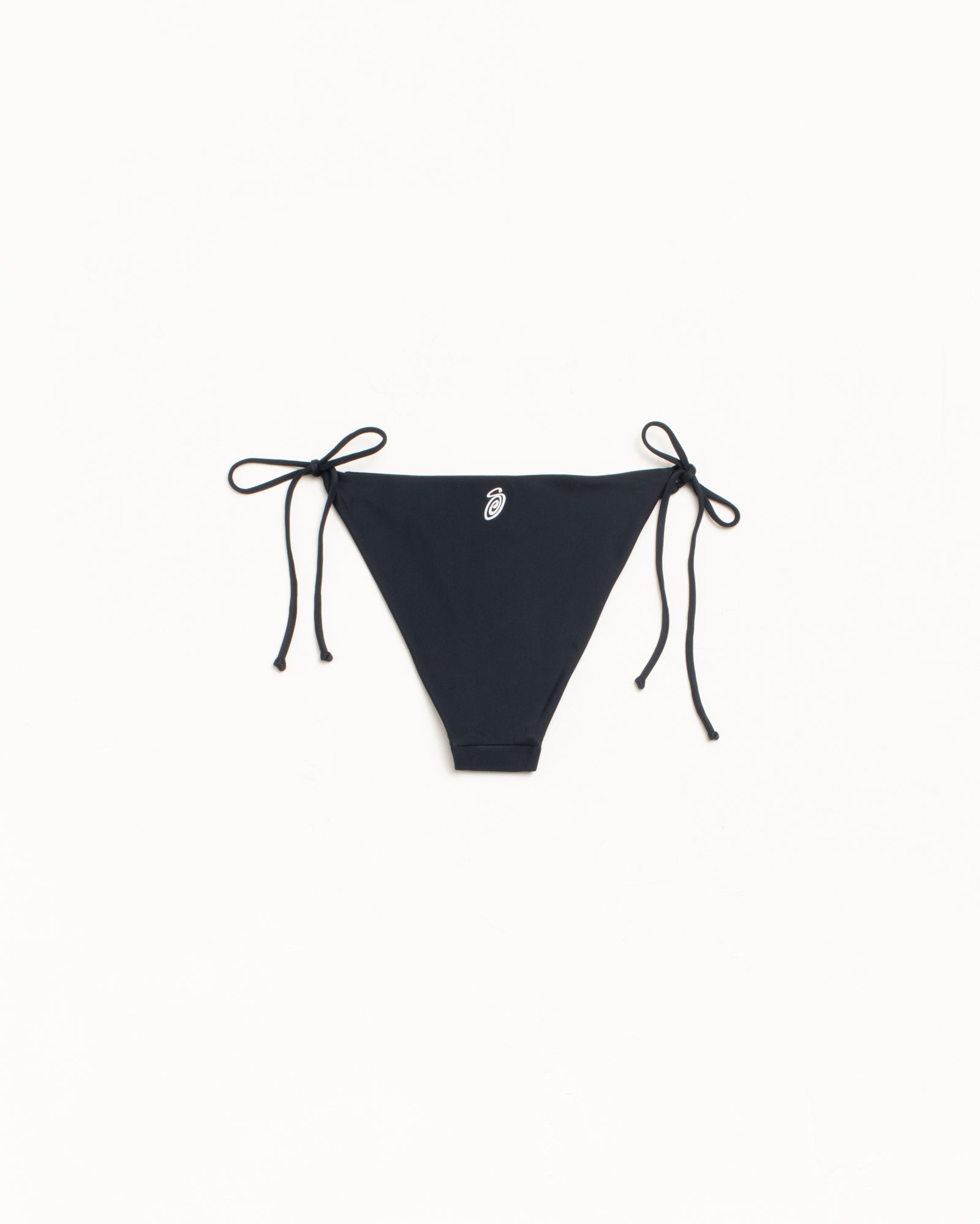 Side Tie Bikini Bottom Womens Swimwear in the color Black
