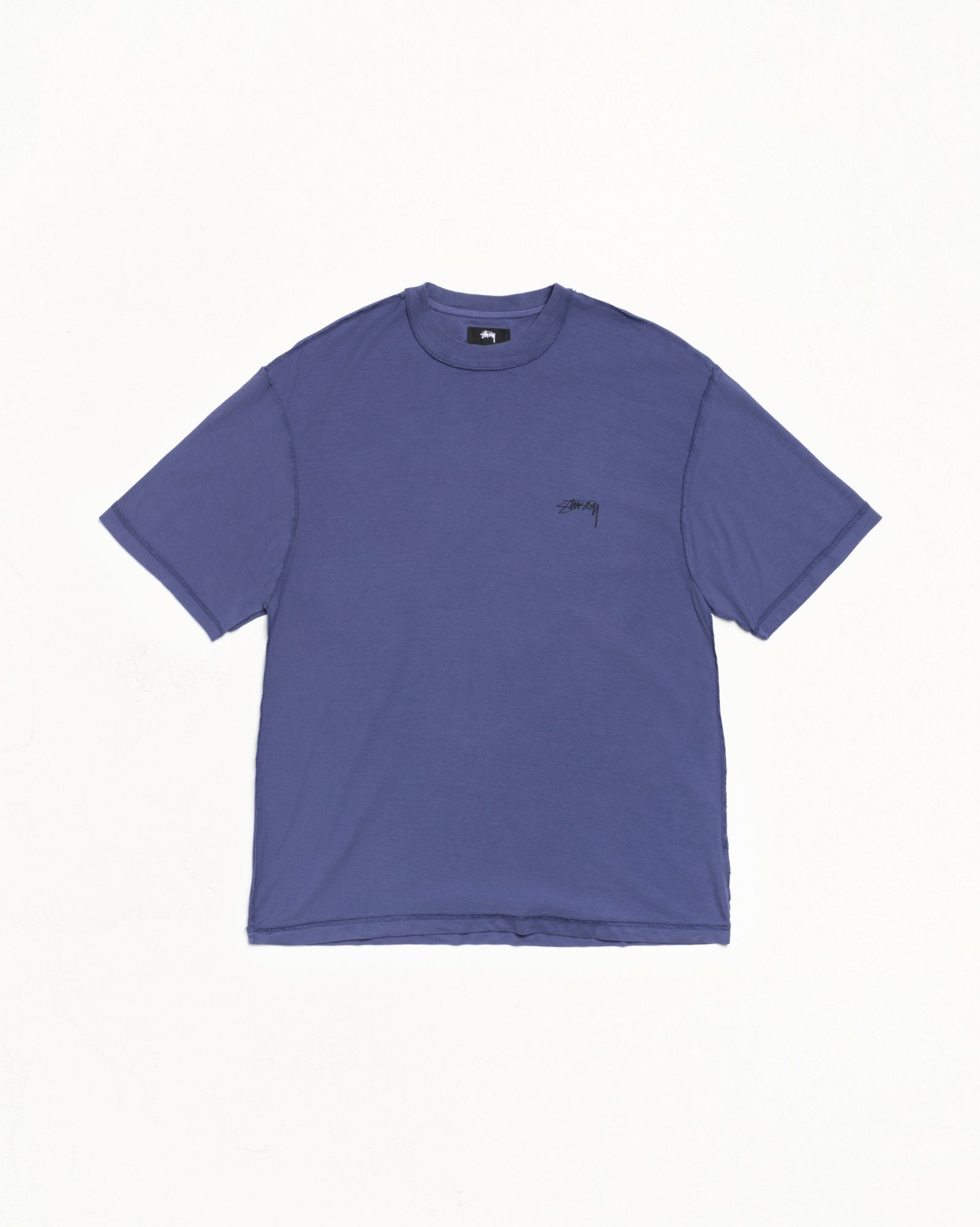 Stüssy Lazy Tee Short Sleeve Tee in Vintage Navy | hero:main:collection:graphics,lazy-tees,mens-swim,womens-swim,swim,basic-9twenty,button-ups,jerseys,thermals,shorts,trunks,cargos,denim-jeans,bottoms,bags,belts,wearables,gear,footwear,button-ups,basic-tops,jerseys,new-arrivals,shirts,tops-shirts,all,tees,outerwear,denim,knits,accessories,sunglasses,hoodies,sweats,mens-hoodies-sweatshirts,shorts,pants,bottoms,crew-sweats,zip-ups,swim,sweatpants, | product-card-slider