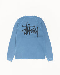 Basic Stüssy Thermal Long Sleeve in the color Dust Blue | hero:main:collection:button-ups,basic-tops,jerseys,new-arrivals,shirts,tops-shirts,all,tees,outerwear,denim,knits,accessories,sunglasses,hoodies,thermals,sweats,mens-hoodies-sweatshirts,shorts,pants,bottoms,crew-sweats,zip-ups,swim,sweatpants, | product-card-slider