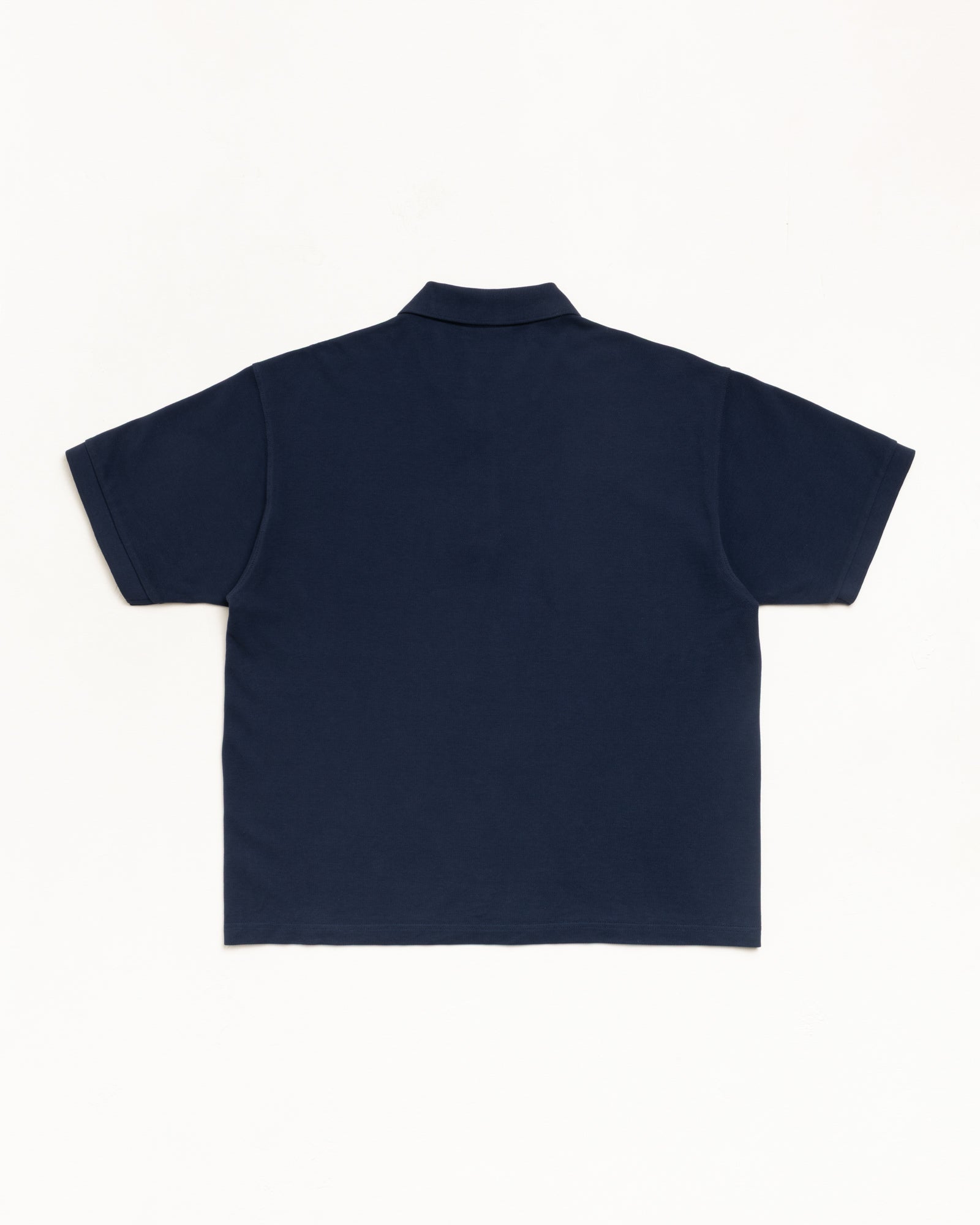 Classic Pique Polo shirt in Navy, unisex short sleeve cotton pique.