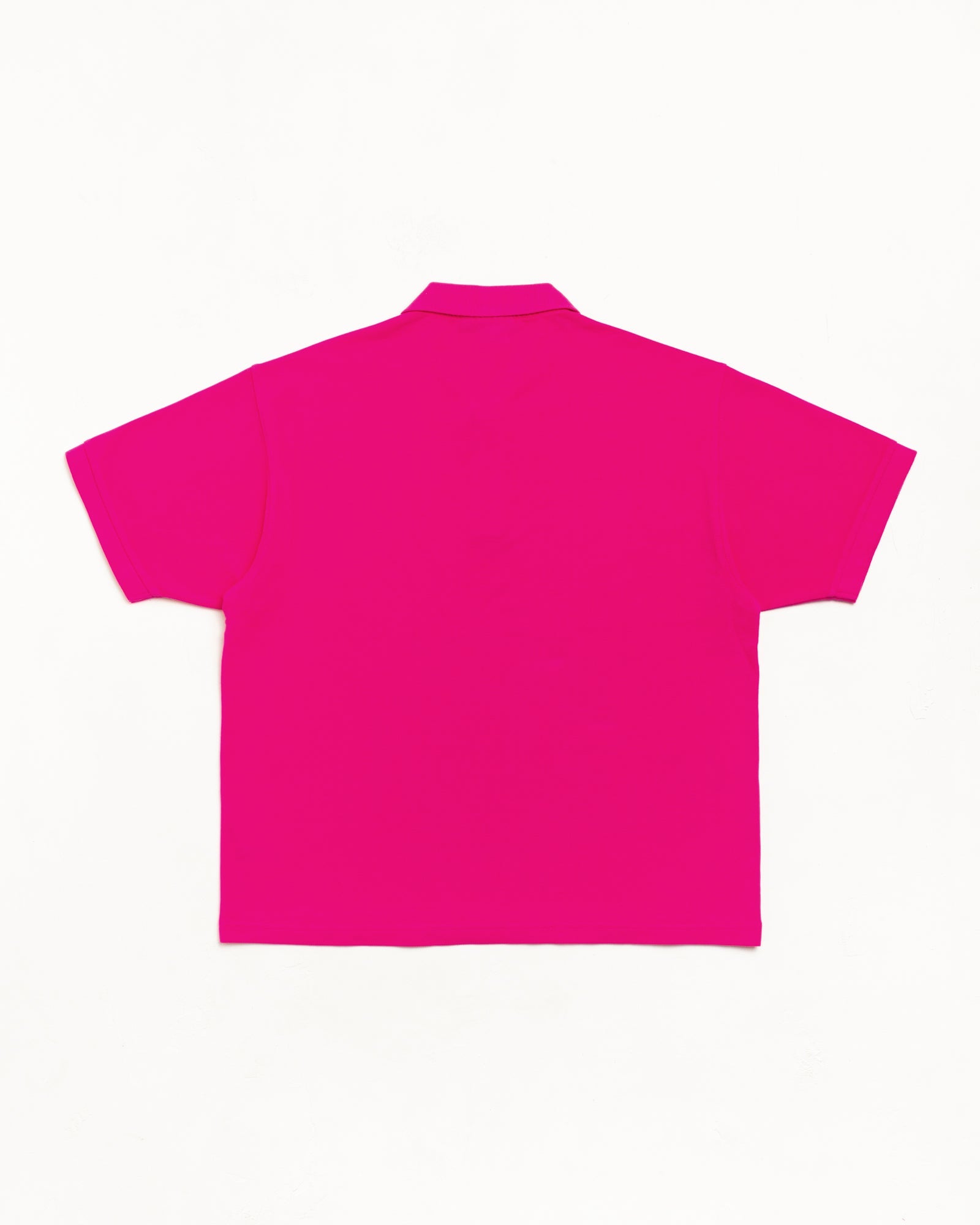 Classic Pique Polo polo in pink cotton pique, back flat view