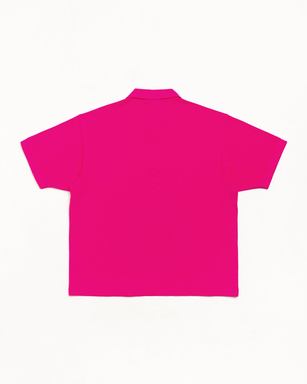 Classic Pique Polo polo in pink cotton pique, back flat view