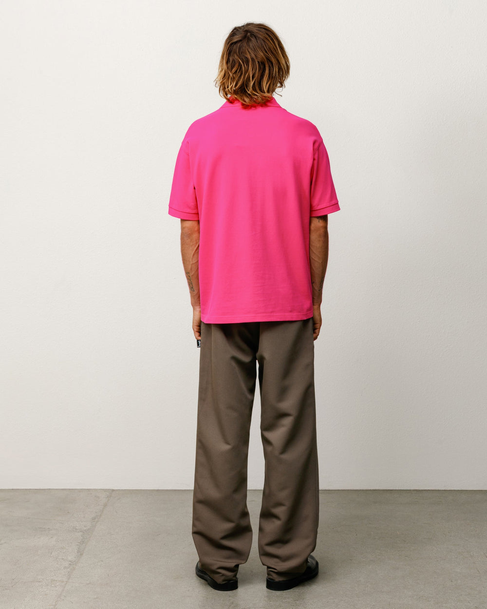 Classic Pique Polo shirt in pink, midweight cotton with rib-knit collar and cuffs.