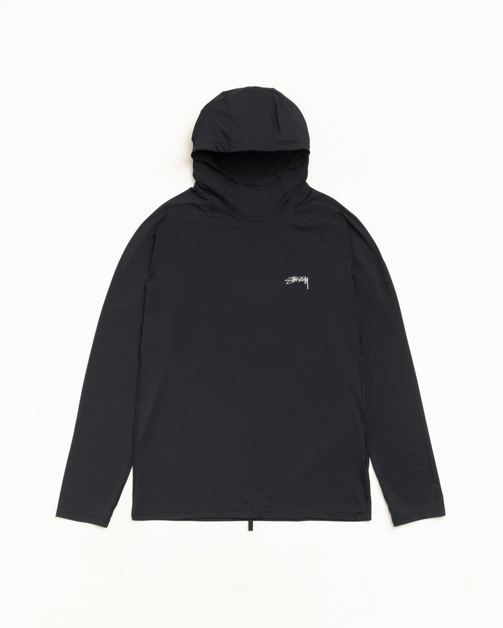 Ls Hooded Rash Guard Unisex Long Sleeve In Black | hero:main:collection:new-arrivals,shirts,tops-shirts,all,tees,outerwear,denim,knits,accessories,sunglasses,hoodies,sweats,mens-hoodies-sweatshirts,shorts,pants,bottoms,crew-sweats,zip-ups,swim,sweatpants,graphics,lazy-tees,mens-swim,womens-swim,swim,basic-9twenty,button-ups,jerseys,thermals,shorts,trunks,cargos,denim-jeans,bottoms,bags,belts,wearables,gear,footwear,button-ups,basic-tops,jerseys, | product-card-slider