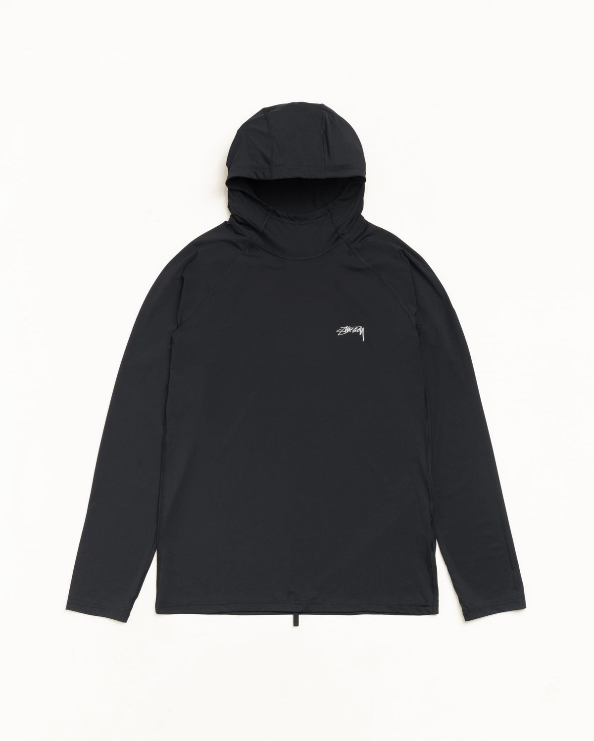 Ls Hooded Rash Guard Unisex Long Sleeve In Black | hero:main:collection:new-arrivals,shirts,tops-shirts,all,tees,outerwear,denim,knits,accessories,sunglasses,hoodies,sweats,mens-hoodies-sweatshirts,shorts,pants,bottoms,crew-sweats,zip-ups,swim,sweatpants,graphics,lazy-tees,mens-swim,womens-swim,swim,basic-9twenty,button-ups,jerseys,thermals,shorts,trunks,cargos,denim-jeans,bottoms,bags,belts,wearables,gear,footwear,button-ups,basic-tops,jerseys, | product-card-slider