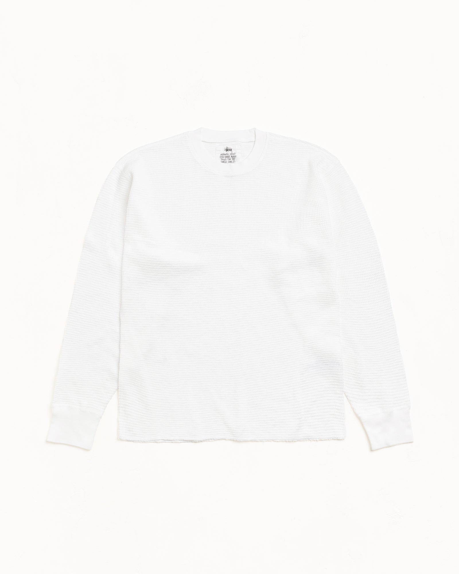 Pigment Dyed LS Thermal Knit in White | hero:main:collection:button-ups,basic-tops,jerseys,new-arrivals,shirts,tops-shirts,all,tees,outerwear,denim,knits,accessories,sunglasses,hoodies,sweats,mens-hoodies-sweatshirts,shorts,pants,bottoms,crew-sweats,zip-ups,swim,sweatpants, | product-card-slider