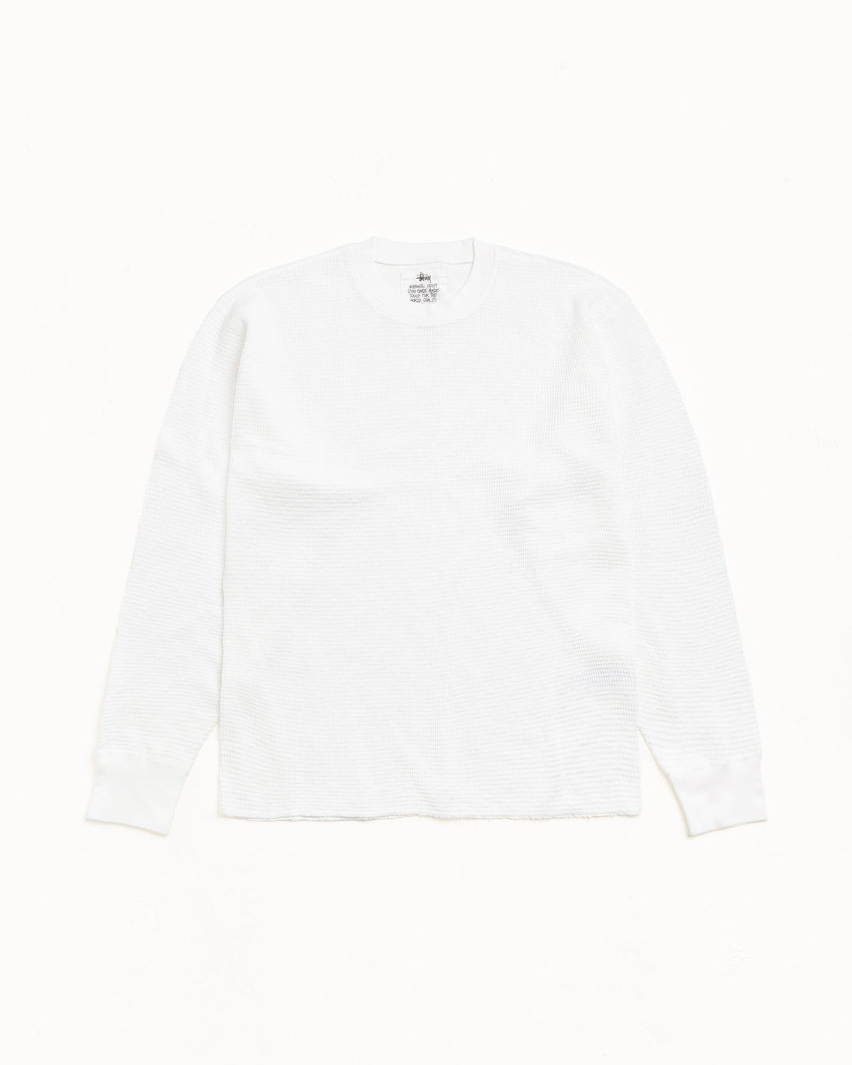 Pigment Dyed LS Thermal Knit in White | hero:main:collection:button-ups,basic-tops,jerseys,new-arrivals,shirts,tops-shirts,all,tees,outerwear,denim,knits,accessories,sunglasses,hoodies,sweats,mens-hoodies-sweatshirts,shorts,pants,bottoms,crew-sweats,zip-ups,swim,sweatpants, | product-card-slider