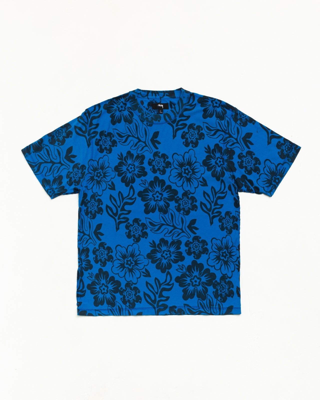 LAZY FLORAL TEE Short Sleeve Tee in Sport Blue | hero:main:collection:new-arrivals,shirts,tops-shirts,all,tees,outerwear,denim,knits,accessories,sunglasses,hoodies,sweats,mens-hoodies-sweatshirts,shorts,pants,bottoms,crew-sweats,zip-ups,swim,sweatpants,graphics,lazy-tees,mens-swim,womens-swim,swim,basic-9twenty,button-ups,jerseys,thermals,shorts,trunks,cargos,denim-jeans,bottoms,bags,belts,wearables,gear,footwear,button-ups,basic-tops,jerseys,basic-stussy-tees, | product-card-slider