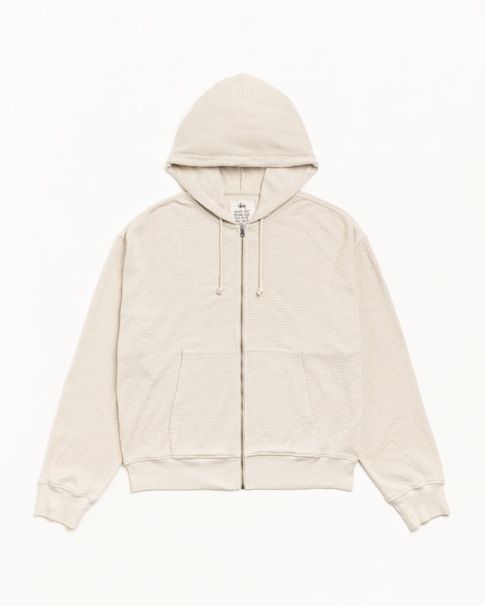 Lightweight Thermal Hoodie in Bone | hero:main:collection:button-ups,basic-tops,thermals,jerseys,new-arrivals,shirts,tops-shirts,all,tees,outerwear,denim,knits,accessories,sunglasses,hoodies,sweats,mens-hoodies-sweatshirts,shorts,pants,bottoms,crew-sweats,zip-ups,swim,sweatpants, | product-card-slider