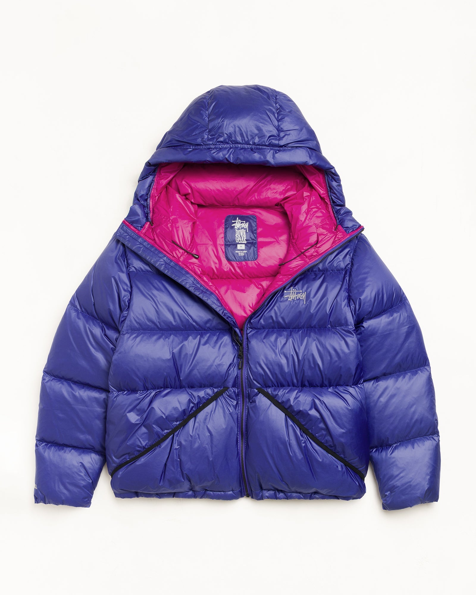 Micro Ripstop Down Parka Unisex Long Sleeve In Blue