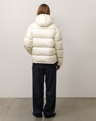 Micro Ripstop Down Parka Unisex Long Sleeve In Bone