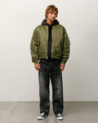 Built Bomber Jacket Mens Long Sleeve In Olive | product-card-slider