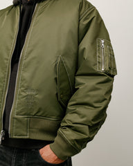 Built Bomber Jacket Mens Long Sleeve In Olive