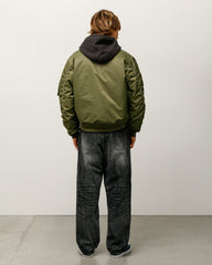 Built Bomber Jacket Mens Long Sleeve In Olive