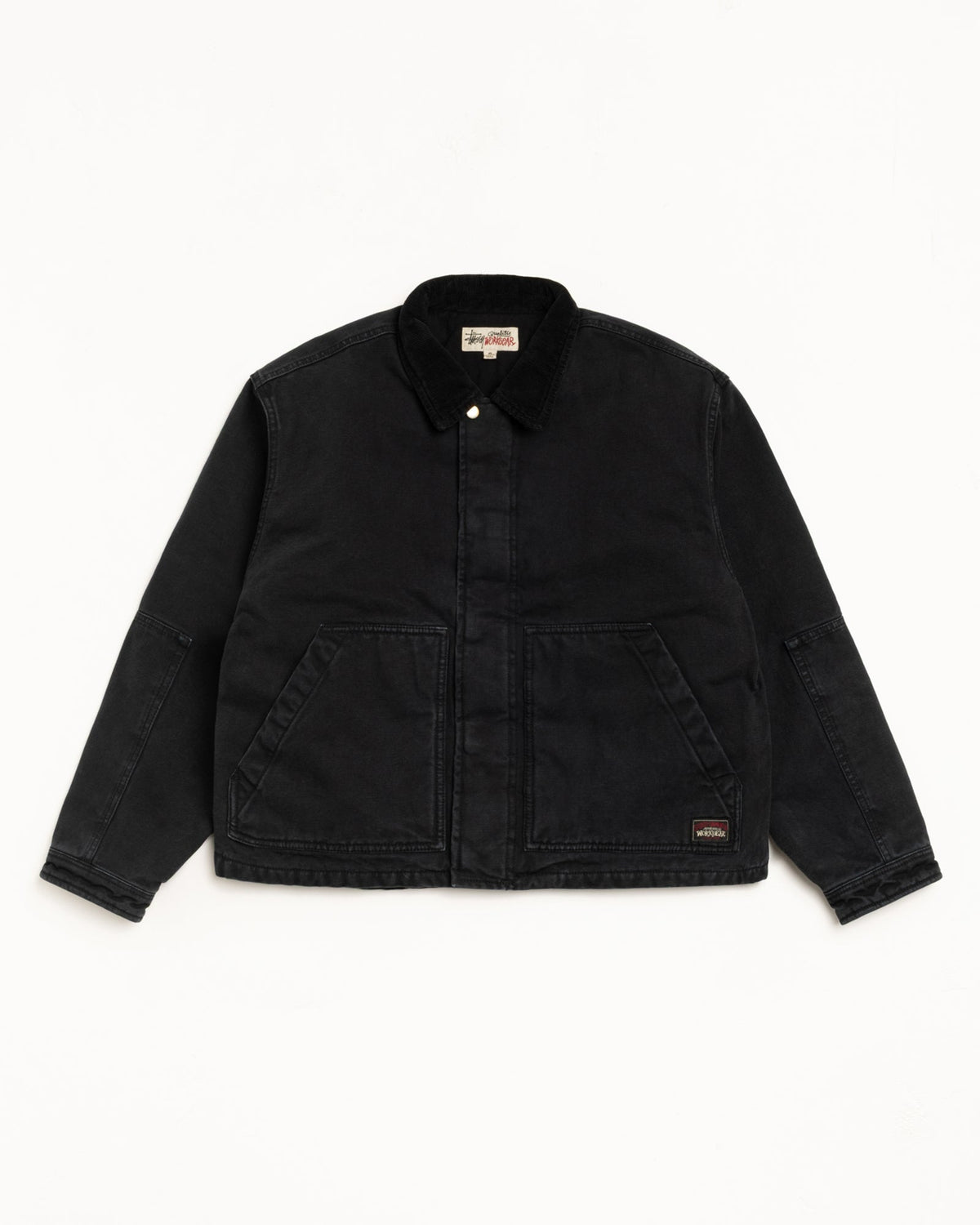 Workgear Jacket Unisex Long Sleeve In Black | hero:main:collection:new-arrivals,shirts,tops-shirts,all,tees,outerwear,denim,knits,accessories,sunglasses,hoodies,sweats,mens-hoodies-sweatshirts,shorts,pants,bottoms,crew-sweats,zip-ups,swim,sweatpants,graphics,lazy-tees,swim,basic-9twenty,button-ups,shorts,cargos,denim-jeans,bottoms,bags,belts,wearables,gear,footwear,button-ups,basic-tops,jerseys,big-ol,classics,slim,jackets,all, | product-card-slider
