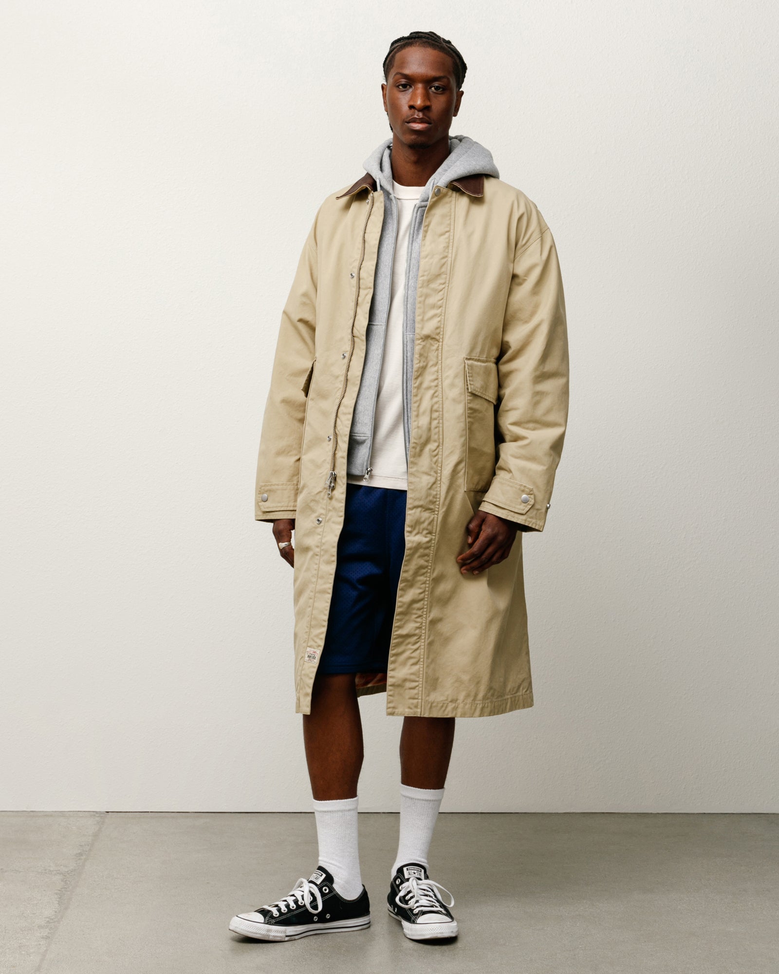 Duster Mens Long Sleeve In Khaki | product-card-slider