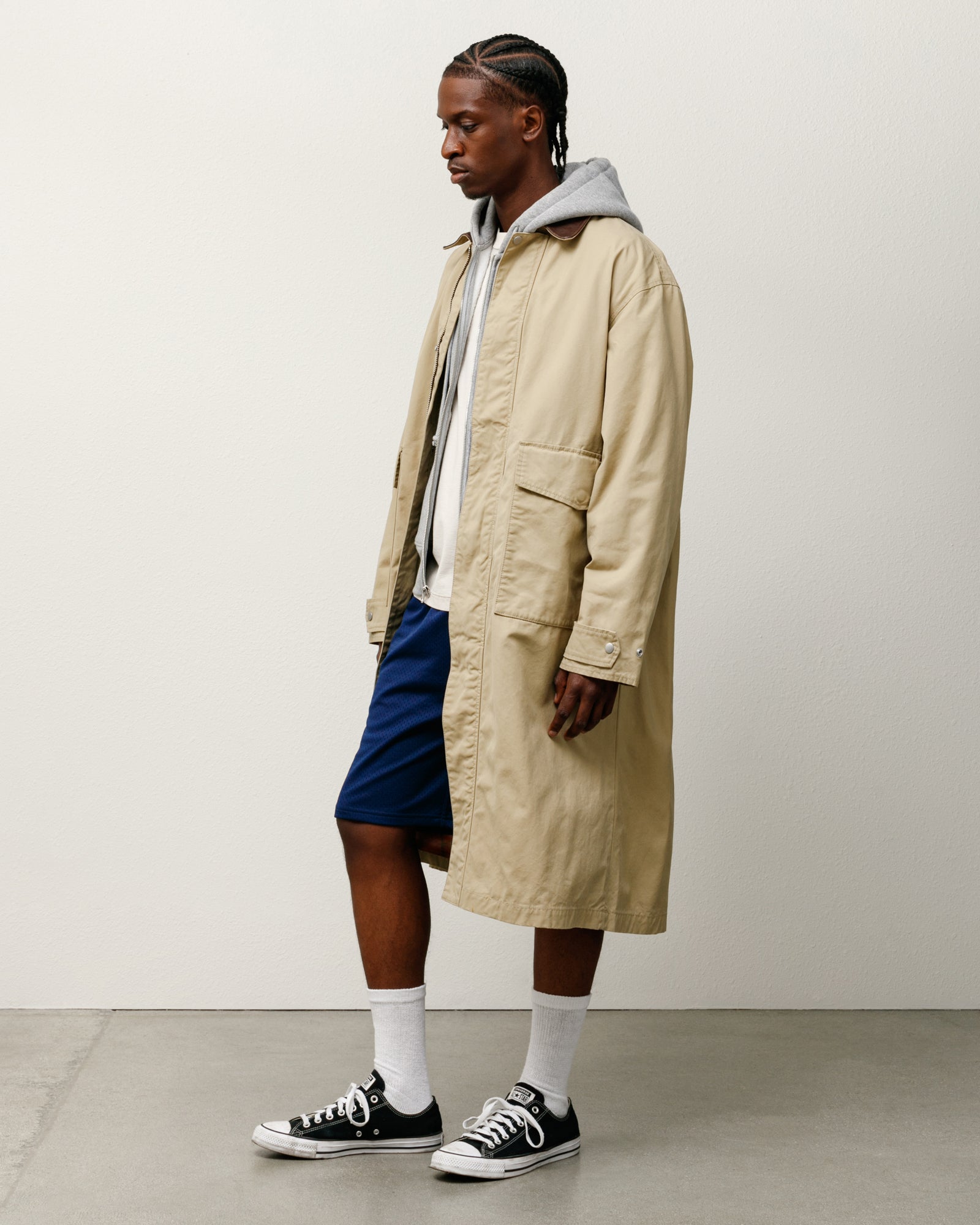 Duster Mens Long Sleeve In Khaki
