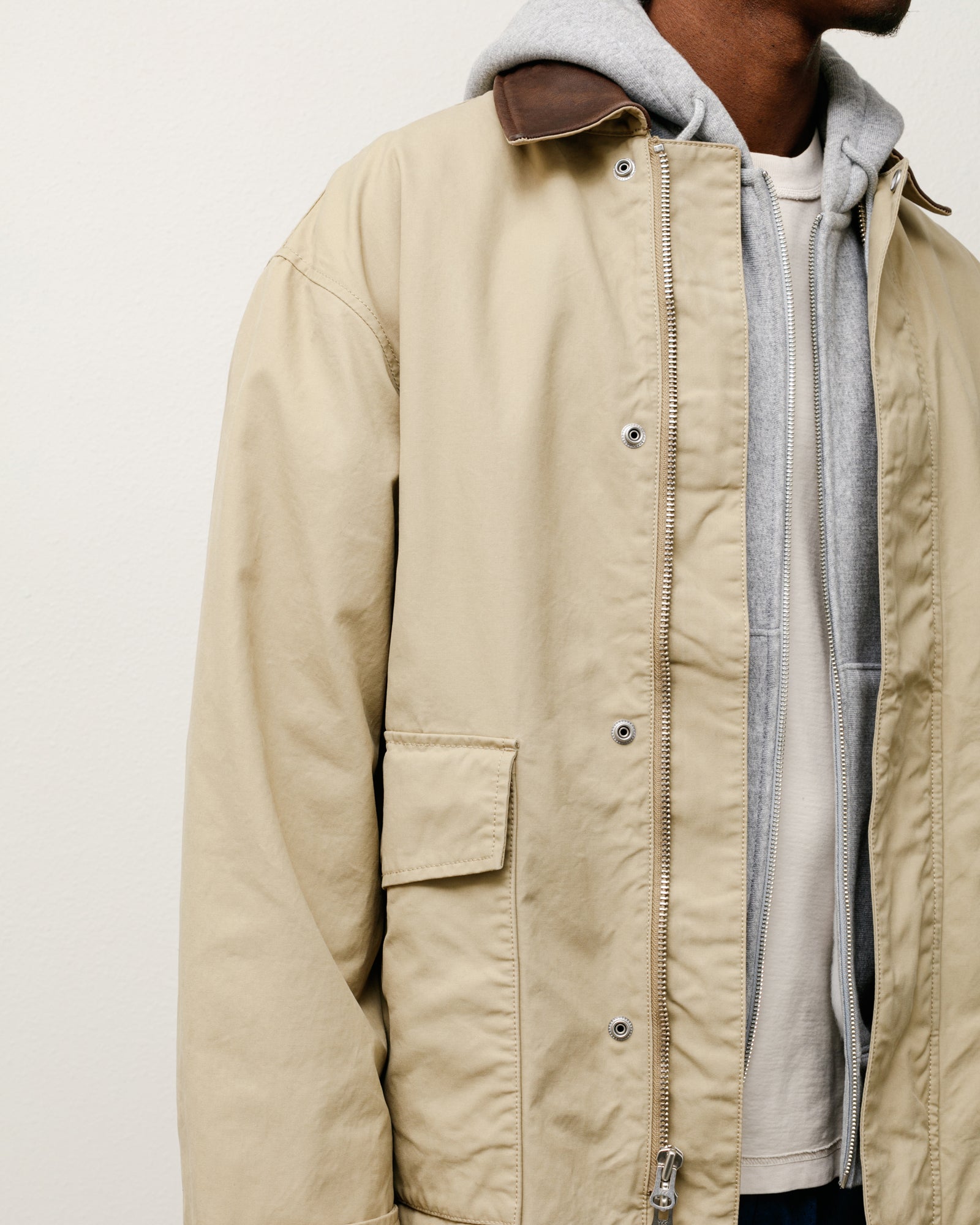 Duster Mens Long Sleeve In Khaki