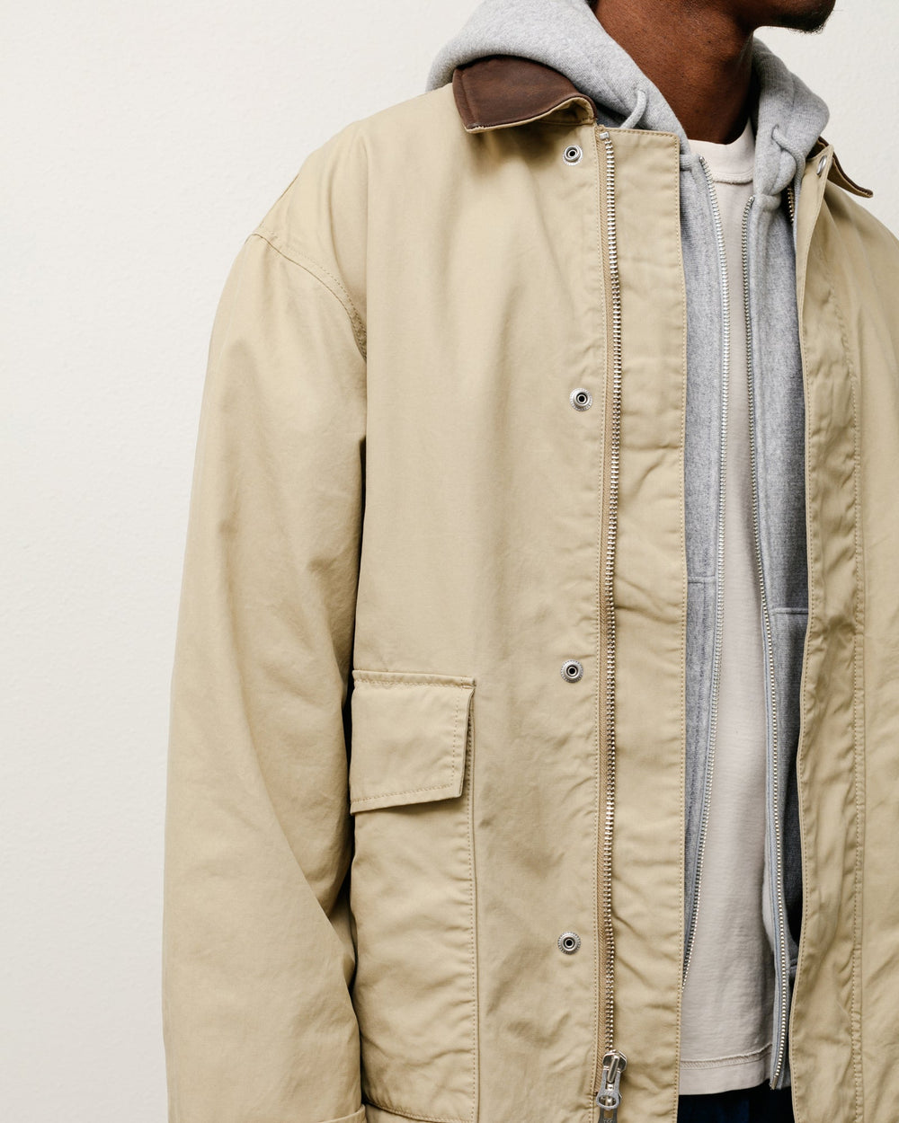 Duster Mens Long Sleeve In Khaki
