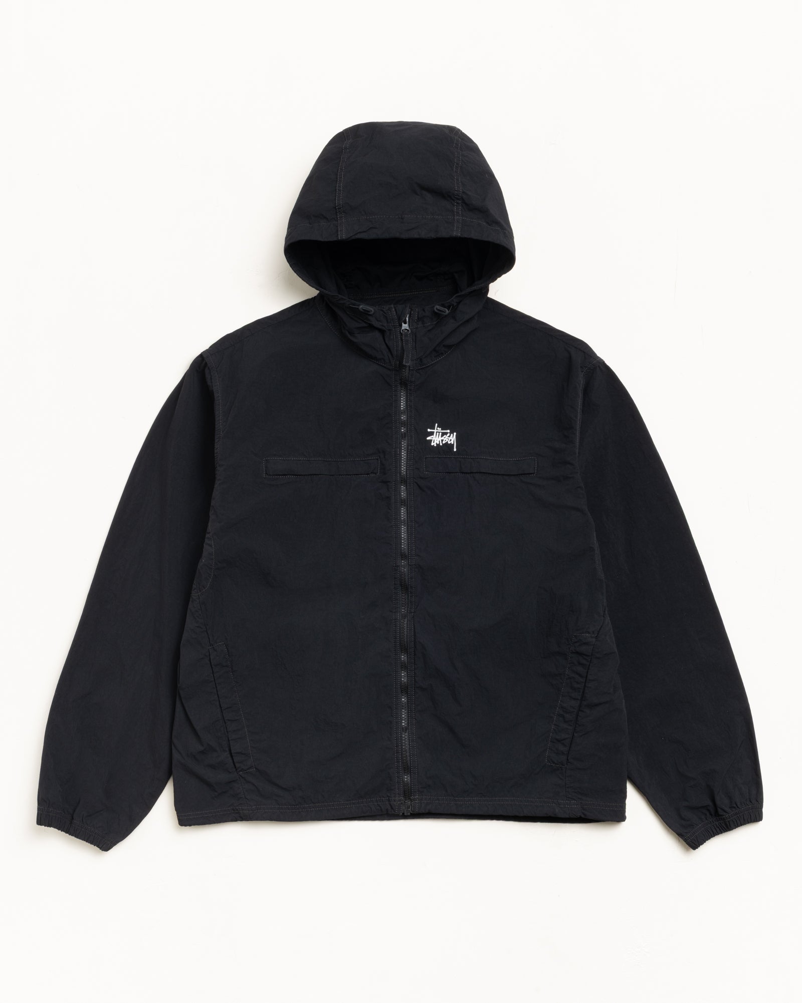Lightweight Hooded Jacket Mens Long Sleeve In Black | hero:main:collection:new-arrivals,shirts,tops-shirts,all,tees,outerwear,denim,knits,accessories,sunglasses,hoodies,sweats,mens-hoodies-sweatshirts,shorts,pants,bottoms | product-card-slider