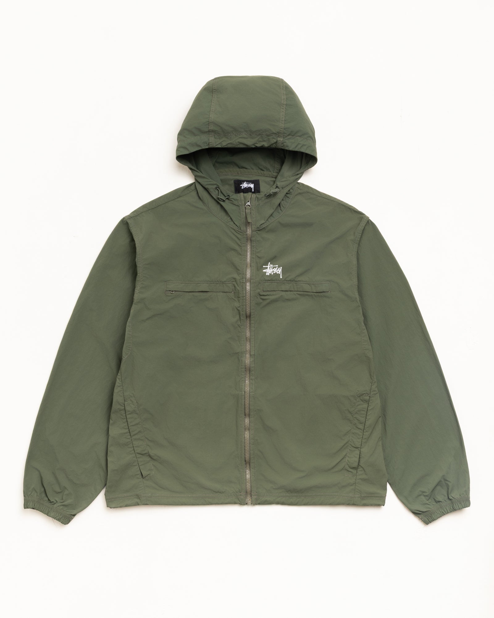 Lightweight Hooded Jacket Unisex Long Sleeve In Olive | hero:main:collection:new-arrivals,shirts,tops-shirts,all,tees,outerwear,denim,knits,accessories,sunglasses,hoodies,sweats,mens-hoodies-sweatshirts,shorts,pants,bottoms,crew-sweats,zip-ups,swim,sweatpants, | product-card-slider