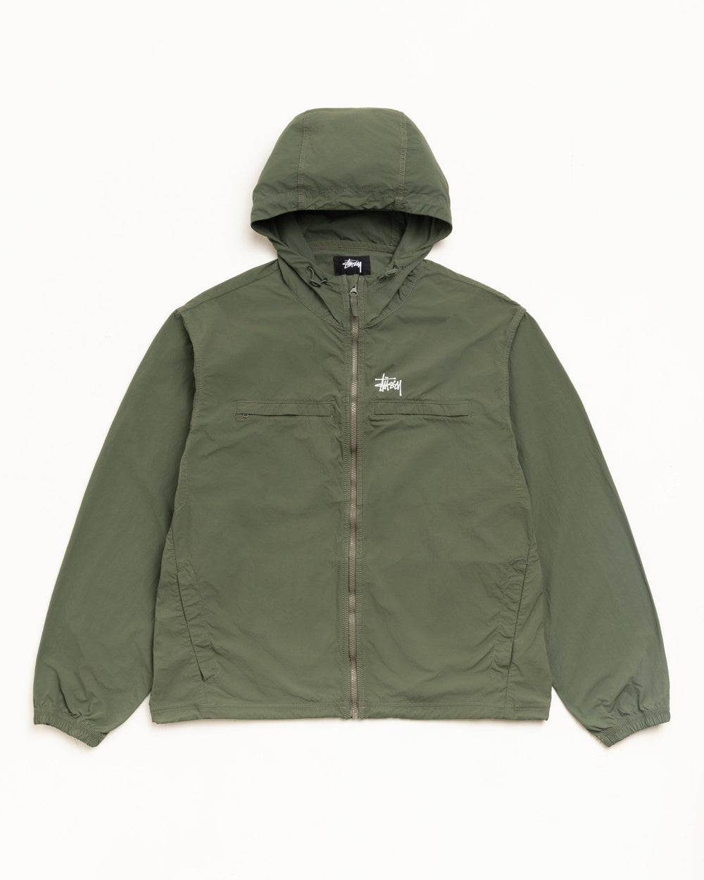 Lightweight Hooded Jacket Unisex Long Sleeve In Olive | hero:main:collection:new-arrivals,shirts,tops-shirts,all,tees,outerwear,denim,knits,accessories,sunglasses,hoodies,sweats,mens-hoodies-sweatshirts,shorts,pants,bottoms,crew-sweats,zip-ups,swim,sweatpants, | product-card-slider