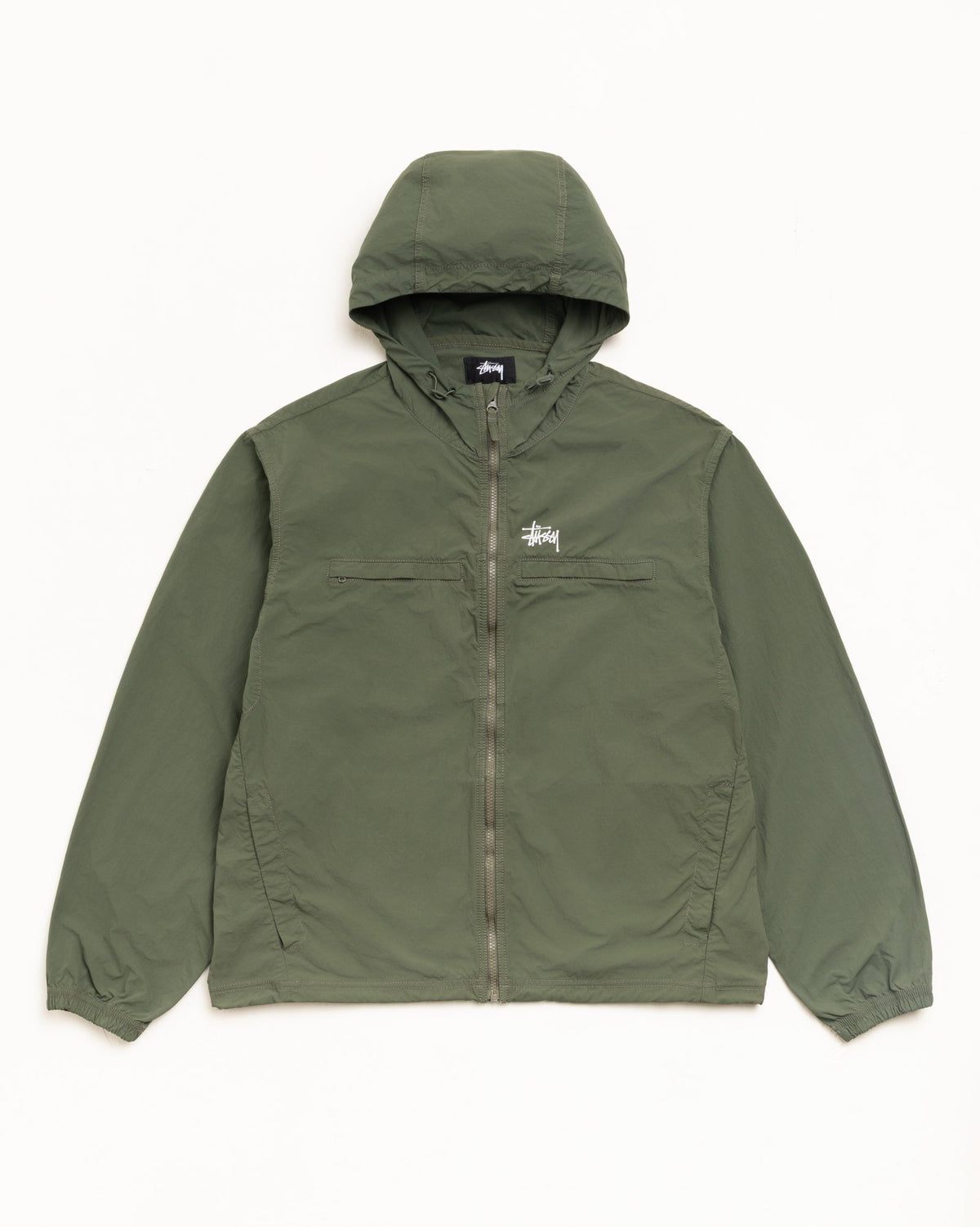 Lightweight Hooded Jacket Unisex Long Sleeve In Olive | hero:main:collection:new-arrivals,shirts,tops-shirts,all,tees,outerwear,denim,knits,accessories,sunglasses,hoodies,sweats,mens-hoodies-sweatshirts,shorts,pants,bottoms,crew-sweats,zip-ups,swim,sweatpants, | product-card-slider