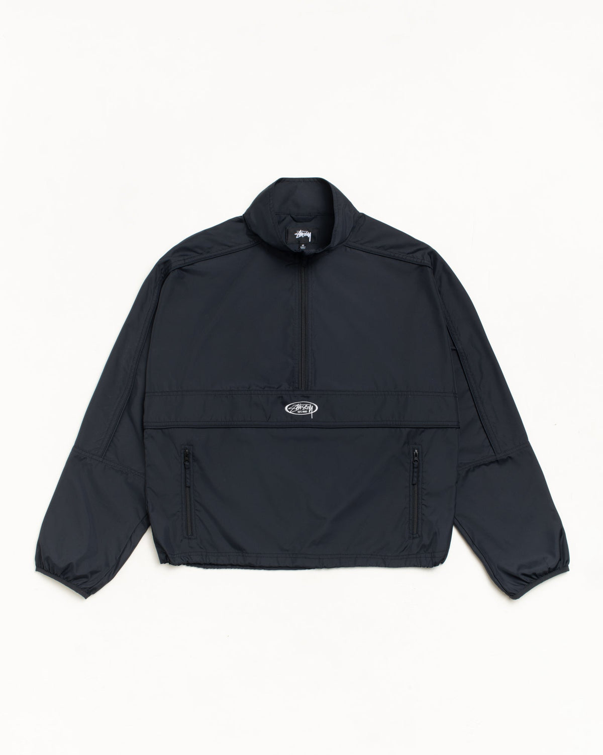 Lightweight Pullover Jacket Mens Long Sleeve In Black | hero:main:collection:swim,spring-26-collection,summer-26-collection,new-arrivals,shirts,tops-shirts,all,tees,outerwear,denim,knits,accessories,sunglasses,hoodies,sweats,mens-hoodies-sweatshirts,shorts,pants,bottoms,crew-sweats,zip-ups | product-card-slider