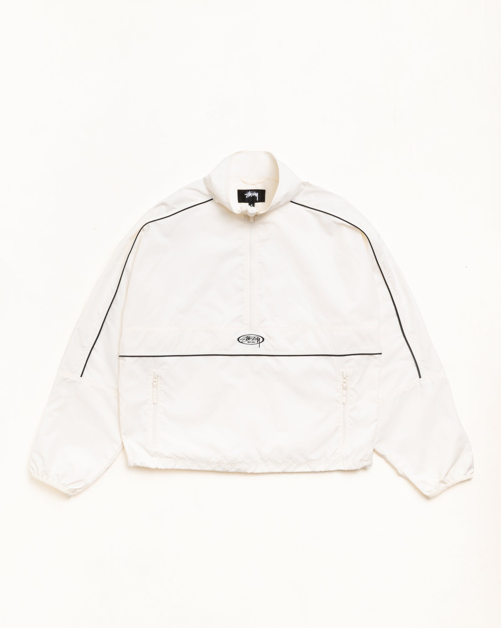 Lightweight Pullover Jacket Unisex Long Sleeve In White | hero:main:collection:new-arrivals,shirts,tops-shirts,all,tees,outerwear,denim,knits,accessories,sunglasses,hoodies,sweats,mens-hoodies-sweatshirts,shorts,pants,bottoms,crew-sweats,zip-ups,swim,sweatpants, | product-card-slider