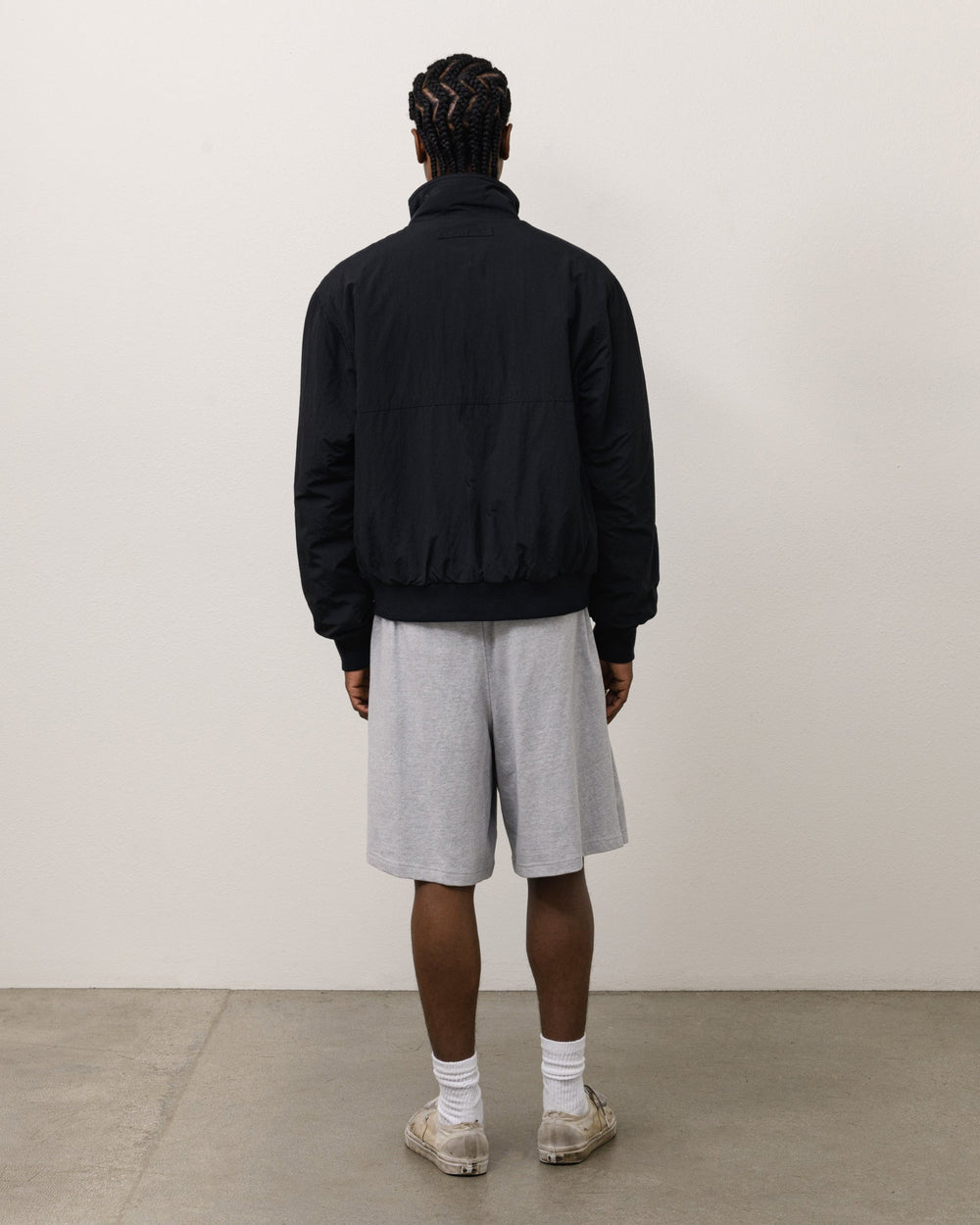 Polar Fleece Lined Jacket Unisex Long Sleeve In Black