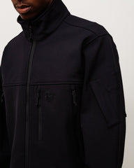 Soft Shell Jacket Unisex Long Sleeve In Black