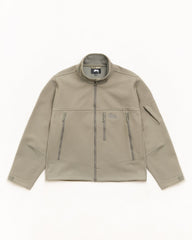 Soft Shell Jacket Unisex Long Sleeve In Moss Grey | hero:main:collection:new-arrivals,shirts,tops-shirts,all,tees,outerwear,denim,knits,accessories,sunglasses,hoodies,sweats,mens-hoodies-sweatshirts,shorts,pants,bottoms,crew-sweats,zip-ups,swim,sweatpants,graphics,lazy-tees,swim,basic-9twenty,button-ups,shorts,cargos,denim-jeans,bottoms,bags,belts,wearables,gear,footwear,button-ups,basic-tops,jerseys,big-ol,classics,slim,jackets,all, | product-card-slider