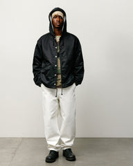 Hooded Coaches Jacket Mens Long Sleeve In Black | product-card-slider