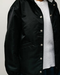 Hooded Coaches Jacket Mens Long Sleeve In Black
