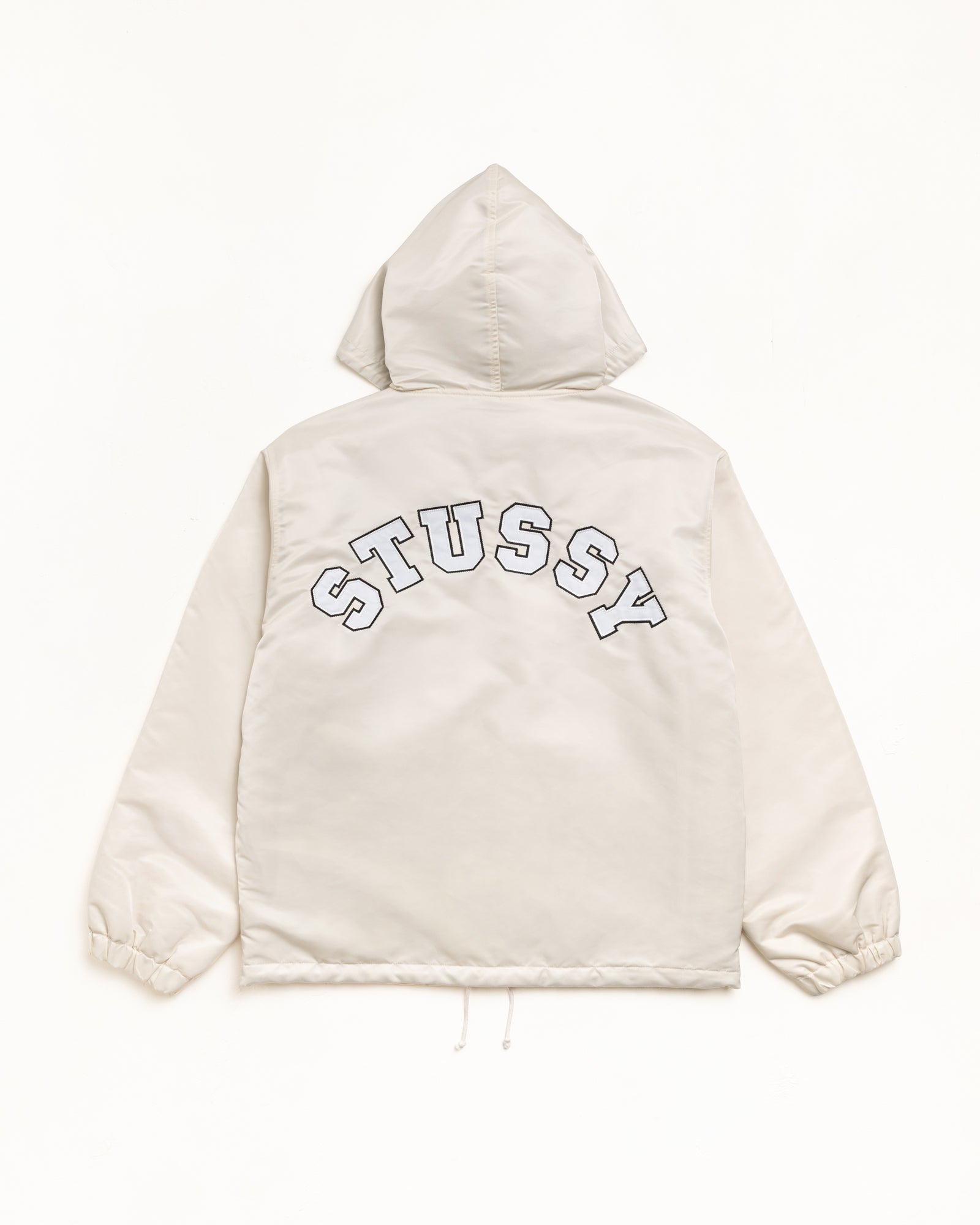 Hooded Coaches Jacket Unisex Long Sleeve In Bone | hero:main:collection:new-arrivals,shirts,tops-shirts,all,tees,outerwear,denim,knits,accessories,sunglasses,hoodies,sweats,mens-hoodies-sweatshirts,shorts,pants,bottoms,crew-sweats,zip-ups,swim,sweatpants, | product-card-slider