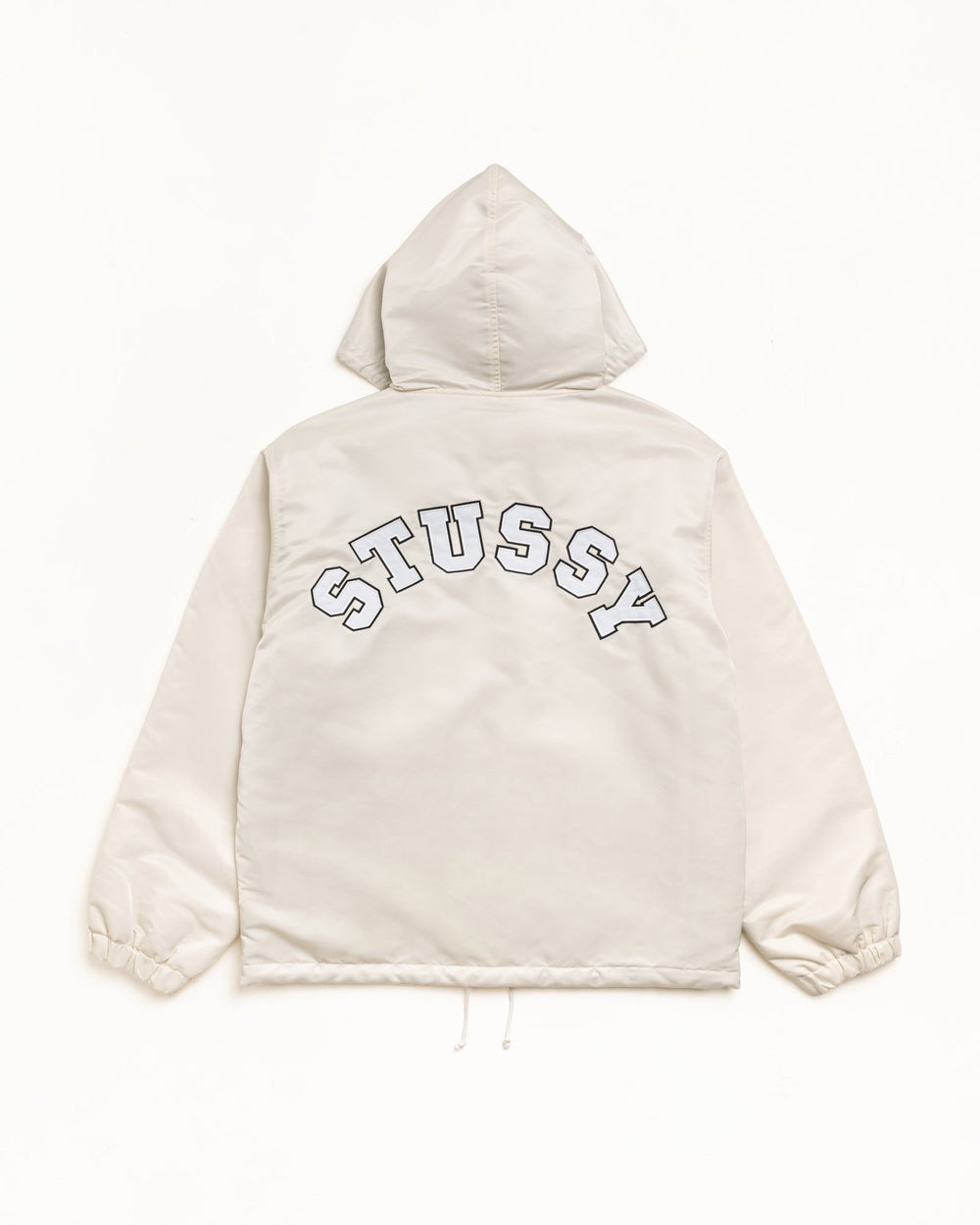 Hooded Coaches Jacket Unisex Long Sleeve In Bone | hero:main:collection:new-arrivals,shirts,tops-shirts,all,tees,outerwear,denim,knits,accessories,sunglasses,hoodies,sweats,mens-hoodies-sweatshirts,shorts,pants,bottoms,crew-sweats,zip-ups,swim,sweatpants, | product-card-slider