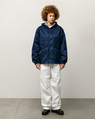 Hooded Coaches Jacket Mens Long Sleeve In Navy