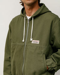 Work Jacket Unlined Canvas Mens Long Sleeve In Olive