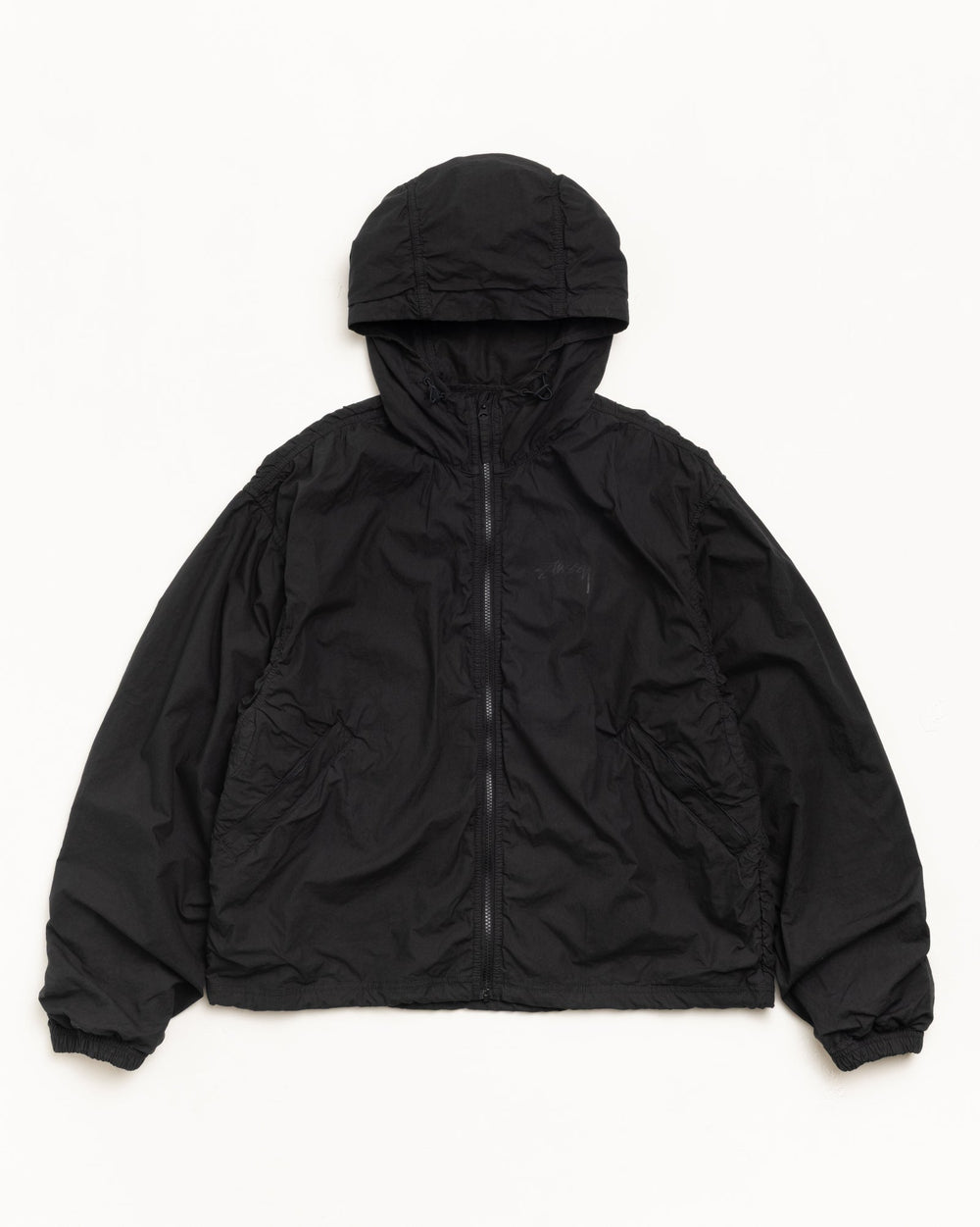 Double Cotton Hooded Jacket Mens Long Sleeve In Black | hero:main:collection:new-arrivals,shirts,tops-shirts,all,tees,outerwear,denim,knits,accessories,sunglasses,hoodies,sweats,mens-hoodies-sweatshirts,shorts,pants,bottoms | product-card-slider