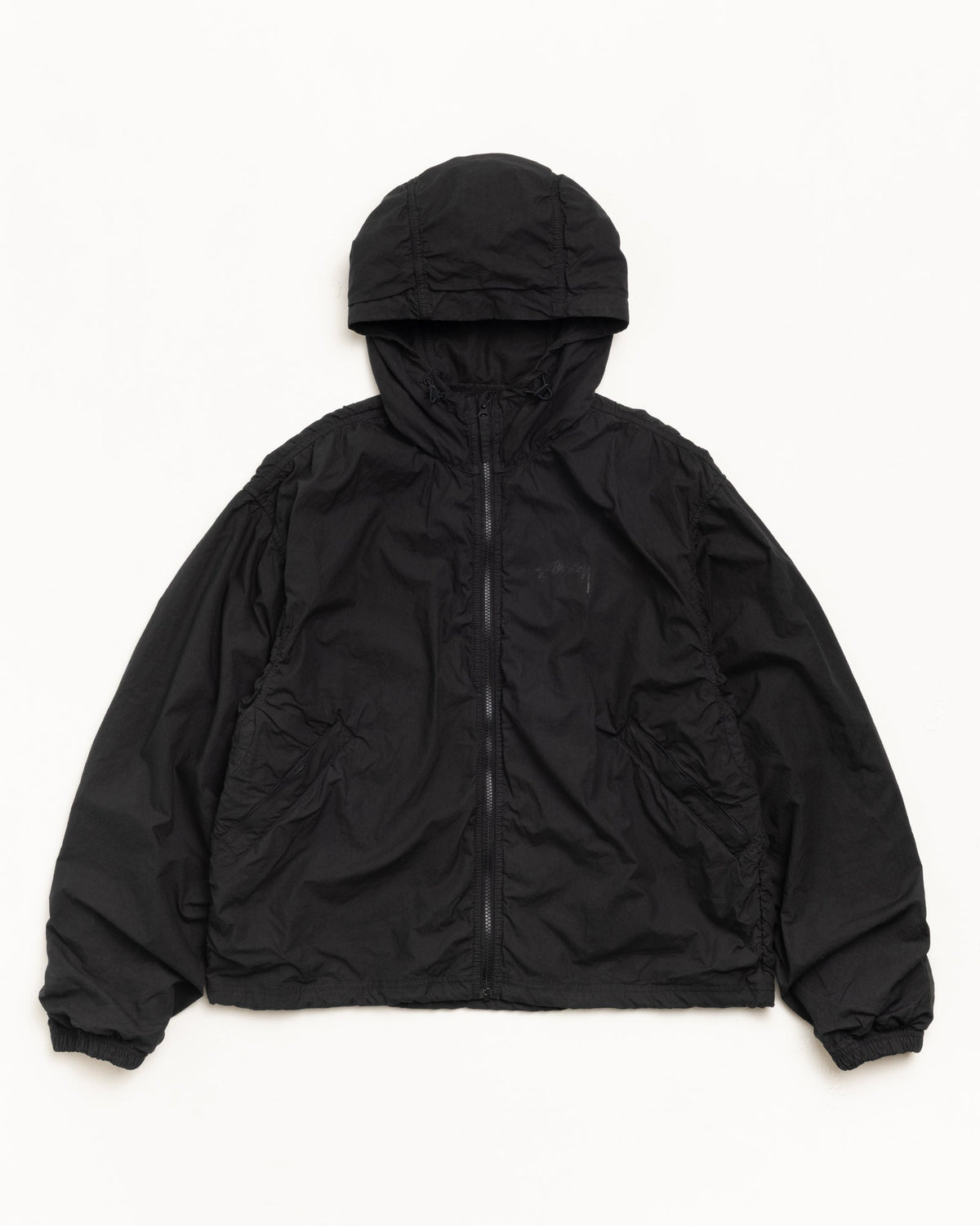 Double Cotton Hooded Jacket Mens Long Sleeve In Black | hero:main:collection:new-arrivals,shirts,tops-shirts,all,tees,outerwear,denim,knits,accessories,sunglasses,hoodies,sweats,mens-hoodies-sweatshirts,shorts,pants,bottoms | product-card-slider