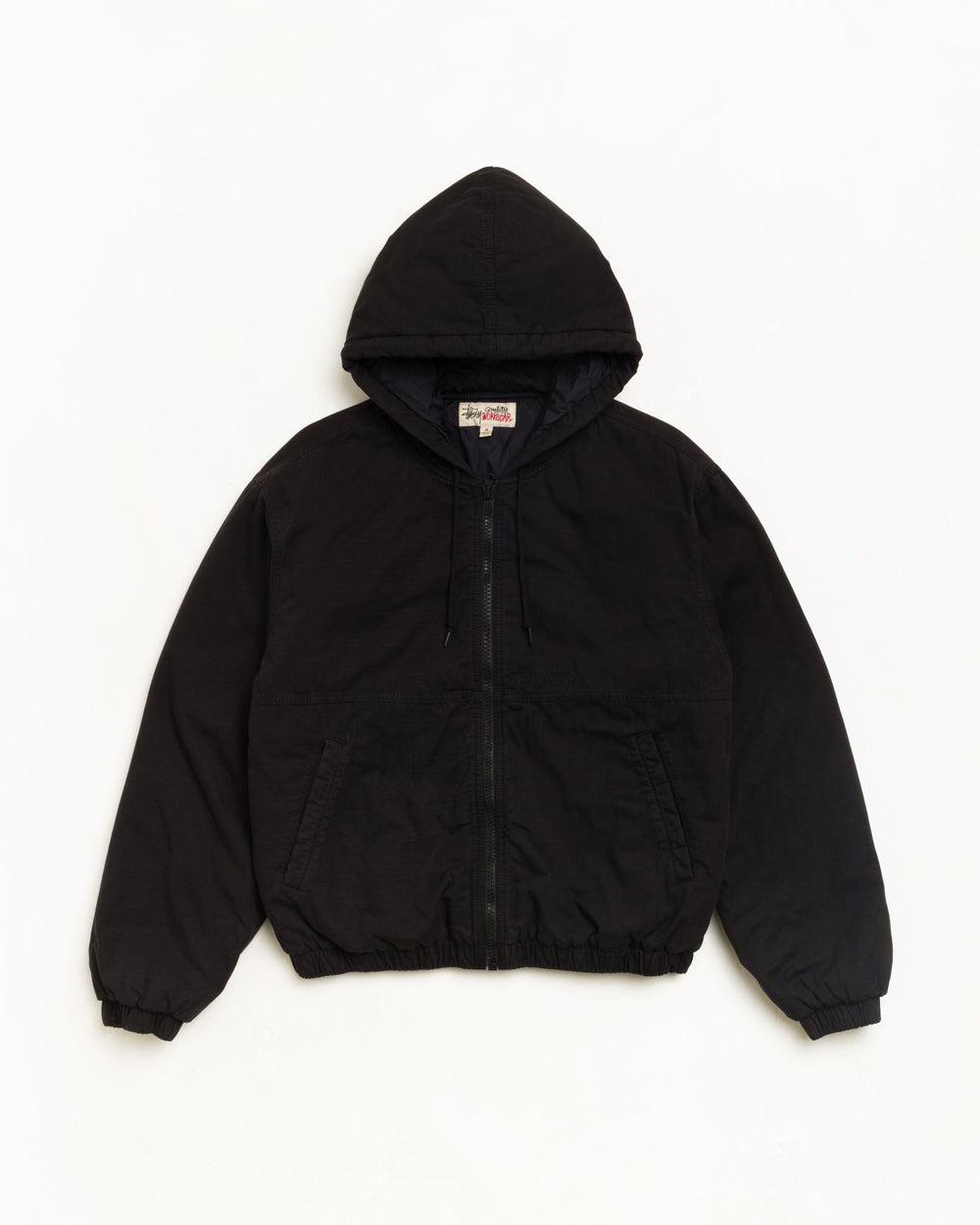 Work Jacket Ripstop Unisex Long Sleeve In Black | hero:main:collection:new-arrivals,shirts,tops-shirts,all,tees,outerwear,denim,knits,accessories,sunglasses,hoodies,sweats,mens-hoodies-sweatshirts,shorts,pants,bottoms,crew-sweats,zip-ups,swim,sweatpants,graphics,lazy-tees,swim,basic-9twenty,button-ups,shorts,cargos,denim-jeans,bottoms,bags,belts,wearables,gear,footwear,button-ups,basic-tops,jerseys,big-ol,classics,slim,jackets,all, | product-card-slider