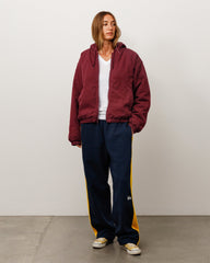 Work Jacket Ripstop Unisex Long Sleeve In Burgundy