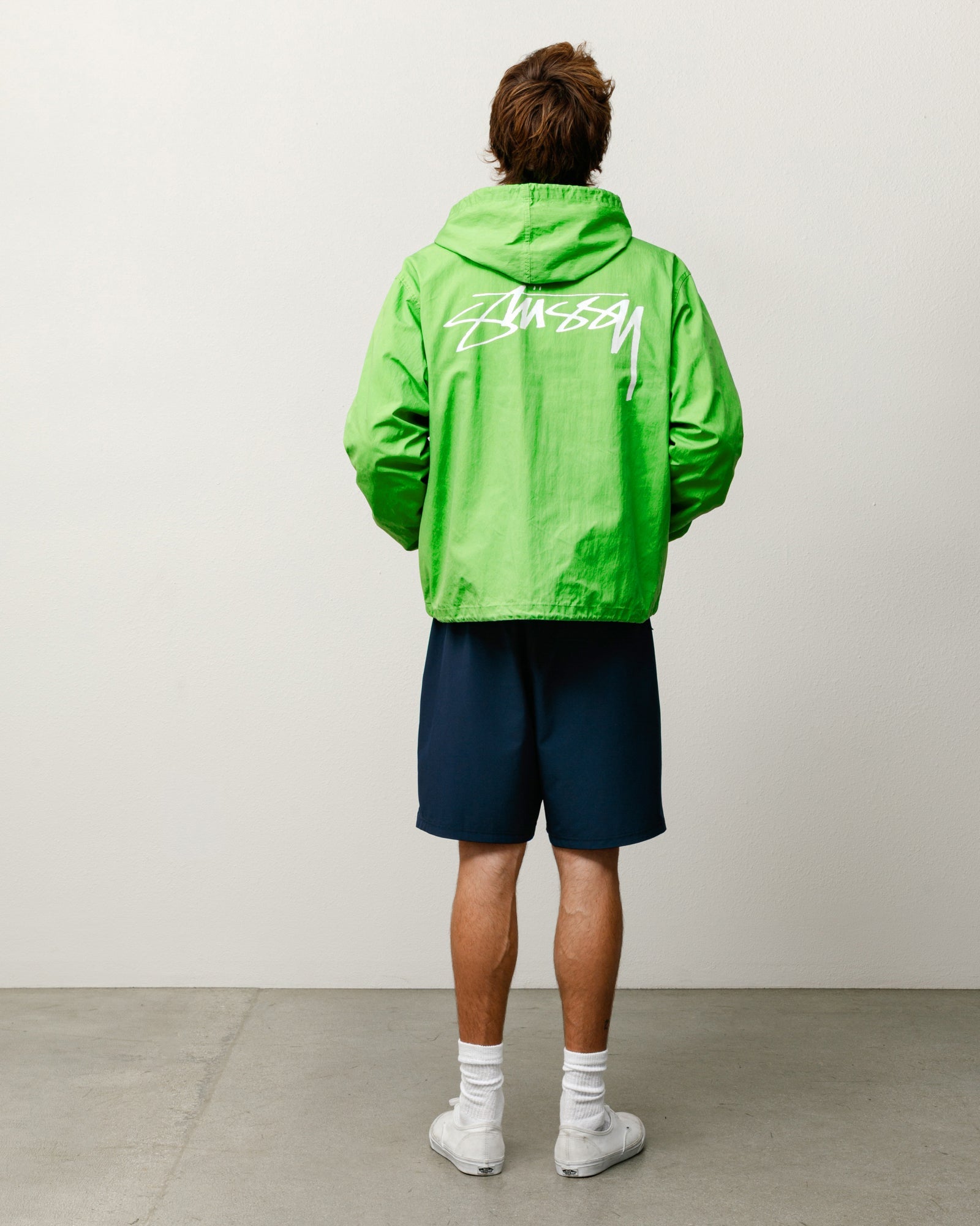 Waxed Cotton Beach Shell Jacket in Kiwi