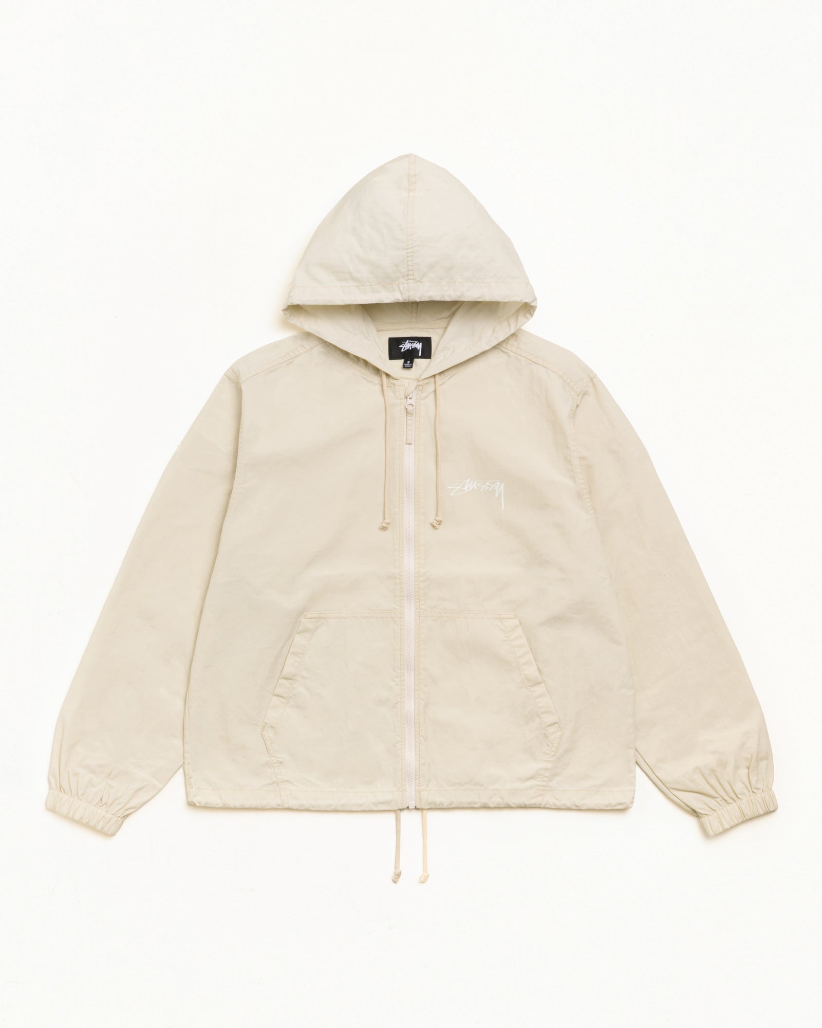 Waxed Cotton Beach Shell Jacket in Stone | hero:main:collection:new-arrivals,shirts,tops-shirts,all,tees,outerwear,denim,knits,accessories,sunglasses,hoodies,sweats,mens-hoodies-sweatshirts,shorts,pants,bottoms,crew-sweats,zip-ups,swim,sweatpants,graphics,lazy-tees,mens-swim,womens-swim,swim,basic-9twenty,button-ups,jerseys,thermals,shorts,trunks,cargos,denim-jeans,bottoms,bags,belts,wearables,gear,footwear,button-ups,basic-tops,jerseys, | product-card-slider