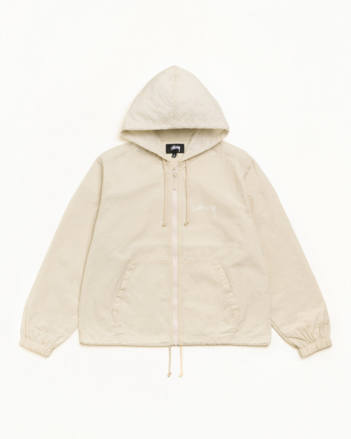 Waxed Cotton Beach Shell Jacket in Stone | hero:main:collection:new-arrivals,shirts,tops-shirts,all,tees,outerwear,denim,knits,accessories,sunglasses,hoodies,sweats,mens-hoodies-sweatshirts,shorts,pants,bottoms,crew-sweats,zip-ups,swim,sweatpants,graphics,lazy-tees,mens-swim,womens-swim,swim,basic-9twenty,button-ups,jerseys,thermals,shorts,trunks,cargos,denim-jeans,bottoms,bags,belts,wearables,gear,footwear,button-ups,basic-tops,jerseys, | product-card-slider