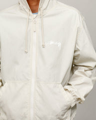 Stüssy Waxed Cotton Beach Shell jacket in the Stone color